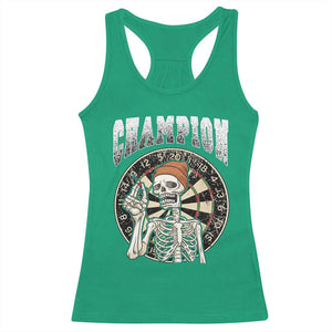 Gothic Skull Dart Master Racerback Tank Top Funny Skeleton Dartboard Champion Gift TS12 Irish Green Print Your Wear