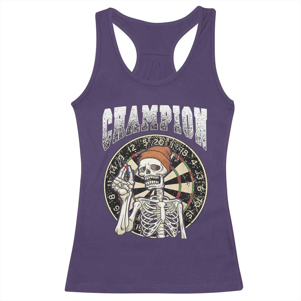 Gothic Skull Dart Master Racerback Tank Top Funny Skeleton Dartboard Champion Gift TS12 Purple Print Your Wear