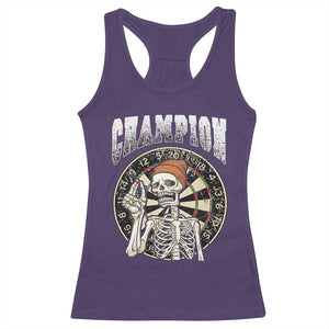 Gothic Skull Dart Master Racerback Tank Top Funny Skeleton Dartboard Champion Gift TS12 Purple Print Your Wear