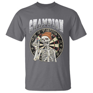 Gothic Skull Dart Master T Shirt Funny Skeleton Dartboard Champion Gift TS12 Charcoal Print Your Wear