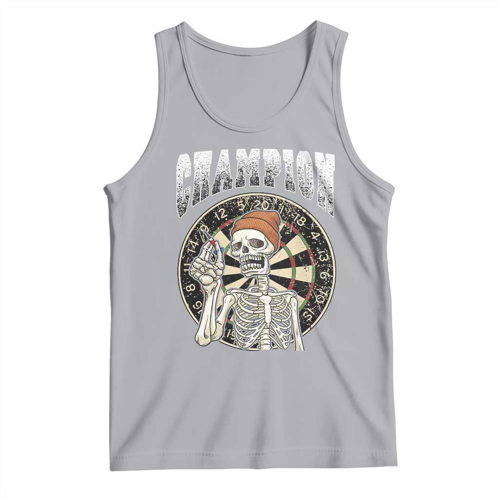 Gothic Skull Dart Master Tank Top Funny Skeleton Dartboard Champion Gift TS12 Athletic Heather Print Your Wear
