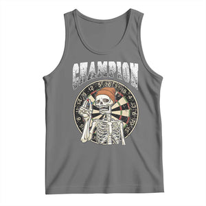 Gothic Skull Dart Master Tank Top Funny Skeleton Dartboard Champion Gift TS12 Black Heather Print Your Wear