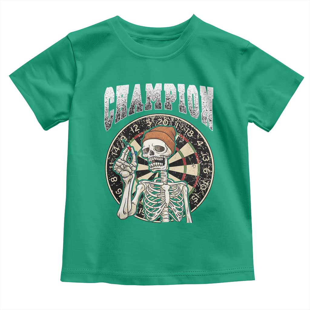 Gothic Skull Dart Master Toddler T Shirt Funny Skeleton Dartboard Champion Gift TS12 Irish Green Print Your Wear