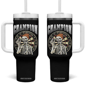 Gothic Skull Dart Master Tumbler With Handle Funny Skeleton Dartboard Champion Gift TS12 One Size: 40 oz Black Print Your Wear