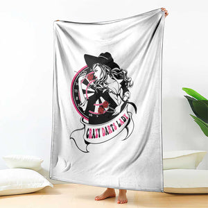 Funny Crazy Darts Lady Throw Blanket Coolest Girls Play Darts TS12 Print Your Wear