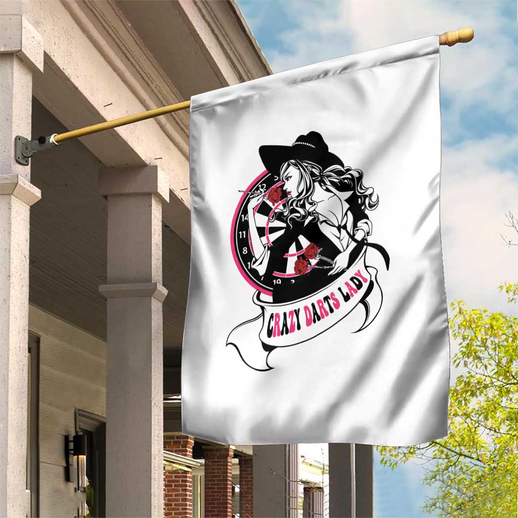 Funny Crazy Darts Lady Garden Flag Coolest Girls Play Darts TS12 Print Your Wear
