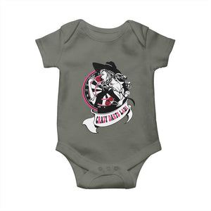 Funny Crazy Darts Lady Baby Onesie Coolest Girls Play Darts TS12 Military Green Print Your Wear