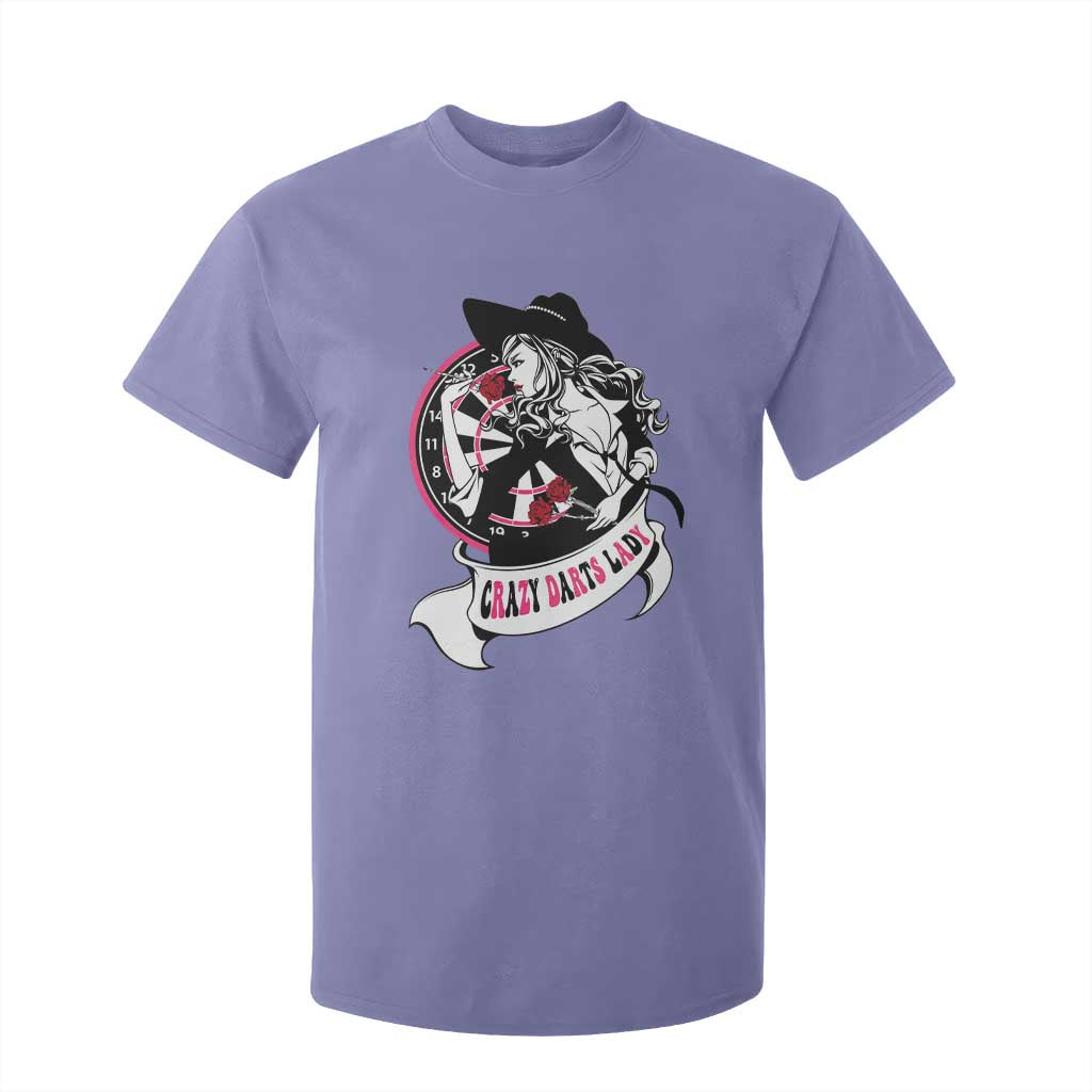 Funny Crazy Darts Lady T Shirt For Kid Coolest Girls Play Darts TS12 Violet Print Your Wear