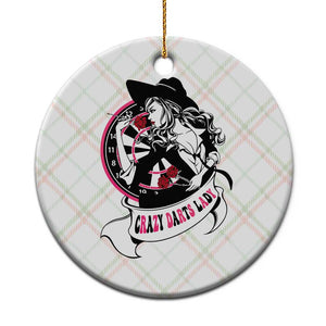 Funny Crazy Darts Lady Ceramic Ornament Coolest Girls Play Darts TS12 1pc Christmas Plaid Print Your Wear