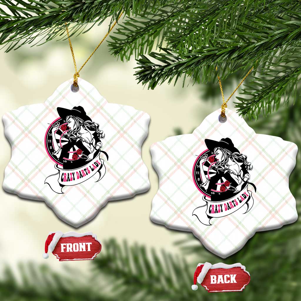 Funny Crazy Darts Lady Ceramic Ornament Coolest Girls Play Darts TS12 Print Your Wear