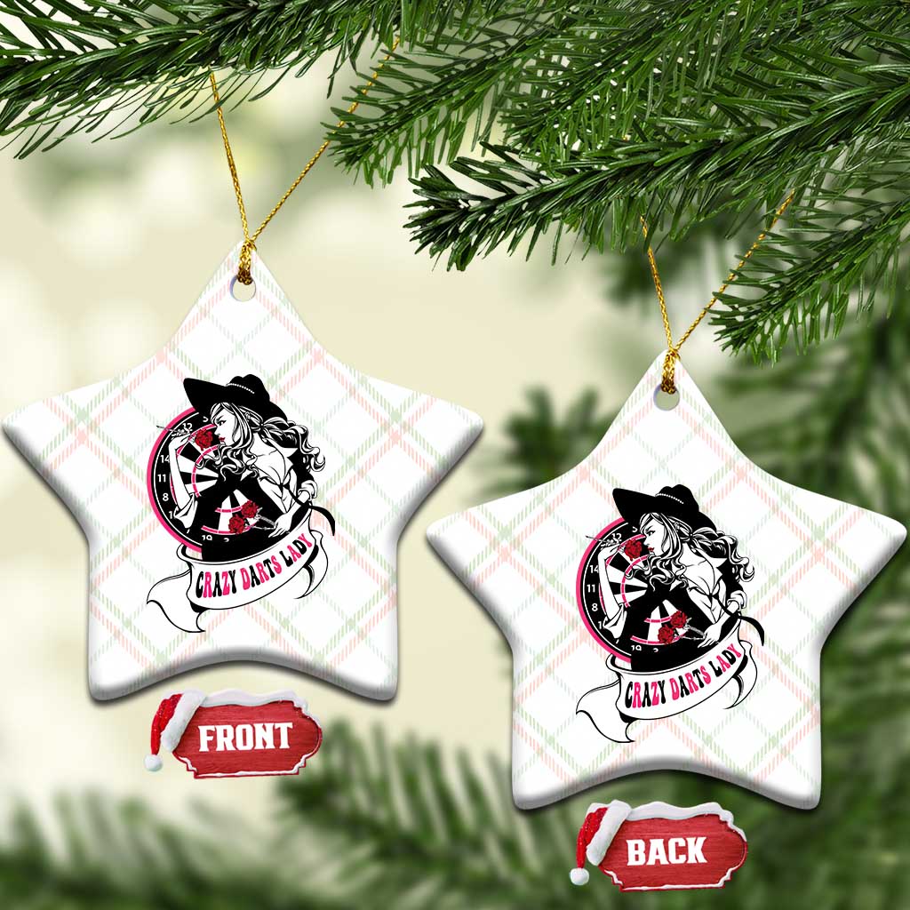 Funny Crazy Darts Lady Ceramic Ornament Coolest Girls Play Darts TS12 Print Your Wear