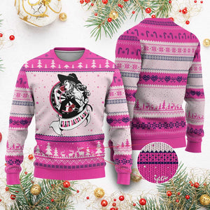 Funny Crazy Darts Lady Ugly Christmas Sweater Coolest Girls Play Darts TS12 Hot Pink Print Your Wear