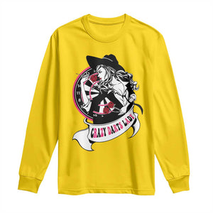 Funny Crazy Darts Lady Long Sleeve Shirt Coolest Girls Play Darts TS12 Daisy Print Your Wear