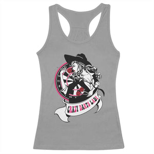 Funny Crazy Darts Lady Racerback Tank Top Coolest Girls Play Darts TS12 Sport Gray Print Your Wear