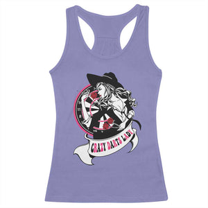 Funny Crazy Darts Lady Racerback Tank Top Coolest Girls Play Darts TS12 Violet Print Your Wear