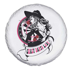 Funny Crazy Darts Lady Spare Tire Cover Coolest Girls Play Darts TS12 Print Your Wear