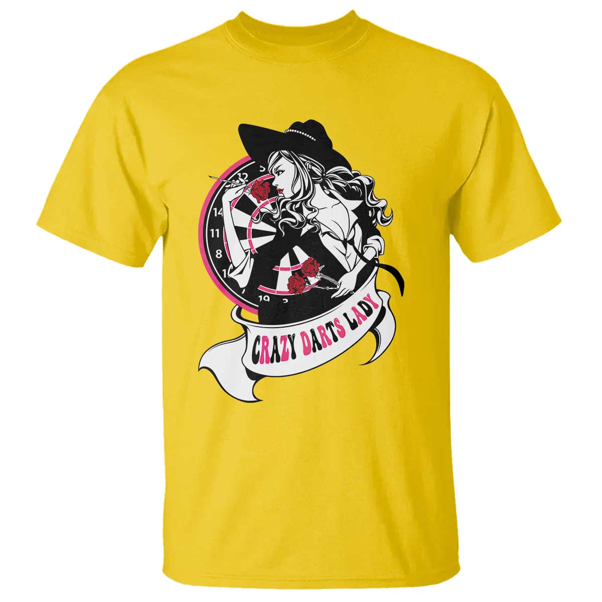 Funny Crazy Darts Lady T Shirt Coolest Girls Play Darts TS12 Daisy Print Your Wear