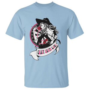 Funny Crazy Darts Lady T Shirt Coolest Girls Play Darts TS12 Light Blue Print Your Wear