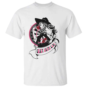 Funny Crazy Darts Lady T Shirt Coolest Girls Play Darts TS12 White Print Your Wear
