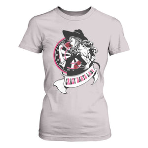 Funny Crazy Darts Lady T Shirt For Women Coolest Girls Play Darts TS12 Ice Gray Print Your Wear