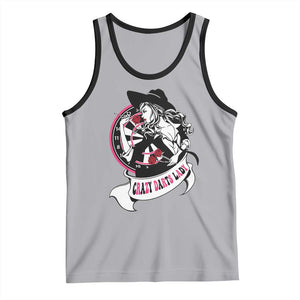 Funny Crazy Darts Lady Tank Top Coolest Girls Play Darts TS12 Athletic Heather Black Print Your Wear