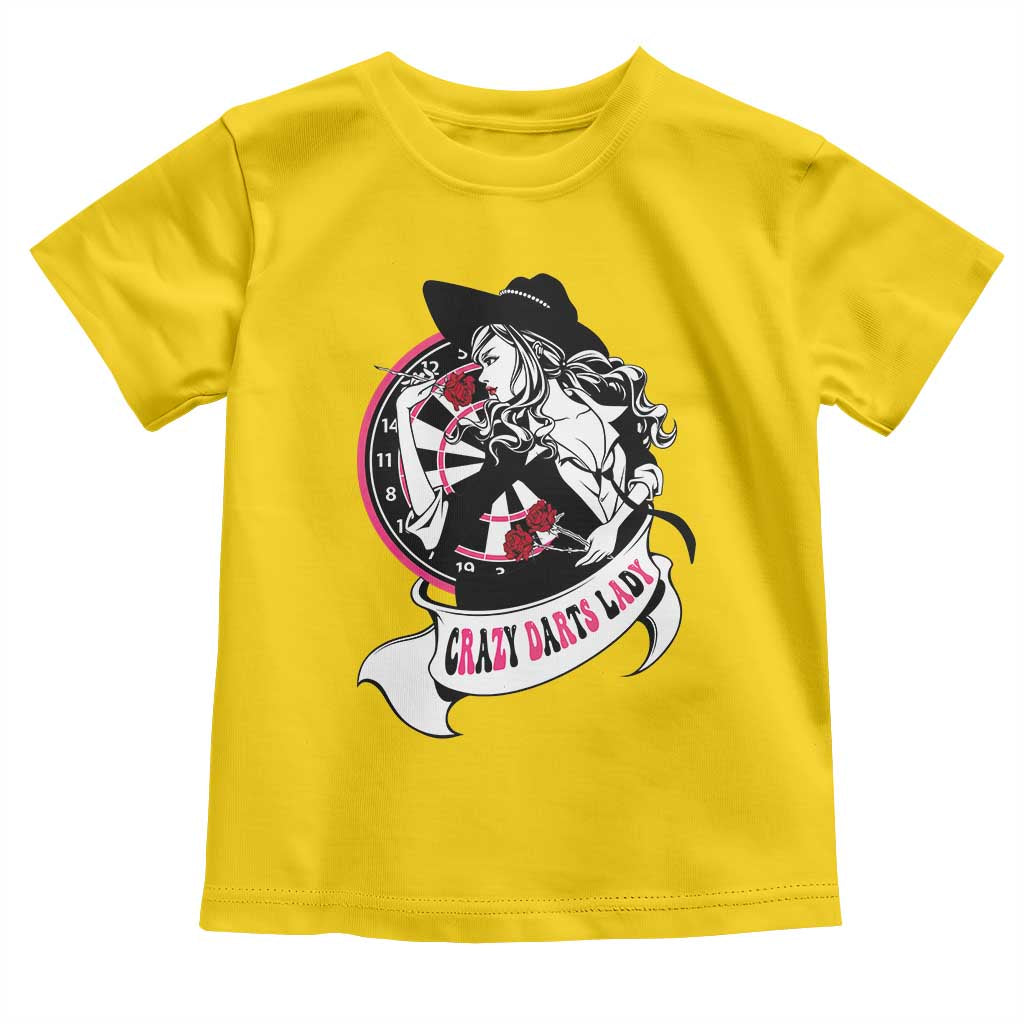 Funny Crazy Darts Lady Toddler T Shirt Coolest Girls Play Darts TS12 Daisy Print Your Wear