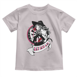 Funny Crazy Darts Lady Toddler T Shirt Coolest Girls Play Darts TS12 Ice Gray Print Your Wear