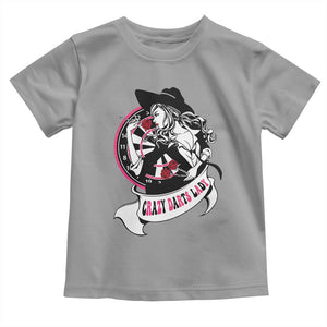 Funny Crazy Darts Lady Toddler T Shirt Coolest Girls Play Darts TS12 Sport Gray Print Your Wear