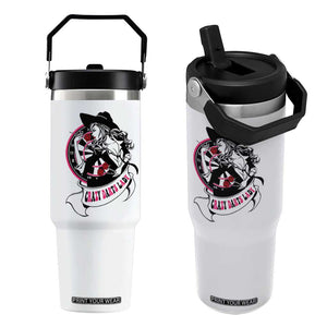 Funny Crazy Darts Lady Flip Straw Tumbler Coolest Girls Play Darts TS12 One Size: 30 oz White Print Your Wear