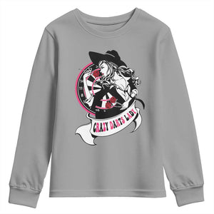 Funny Crazy Darts Lady Youth Sweatshirt Coolest Girls Play Darts TS12 Sport Gray Print Your Wear