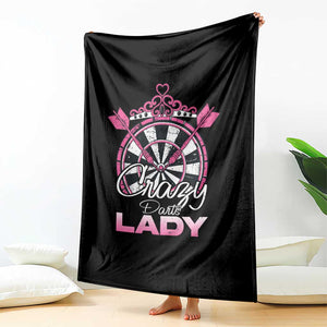 Crazy Darts Lady Throw Blanket Funny Pub Game Gift For Women TS12 Print Your Wear