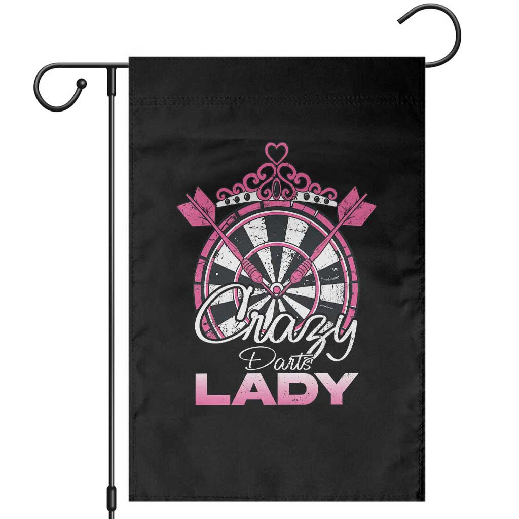 Crazy Darts Lady Garden Flag Funny Pub Game Gift For Women TS12 Black Print Your Wear