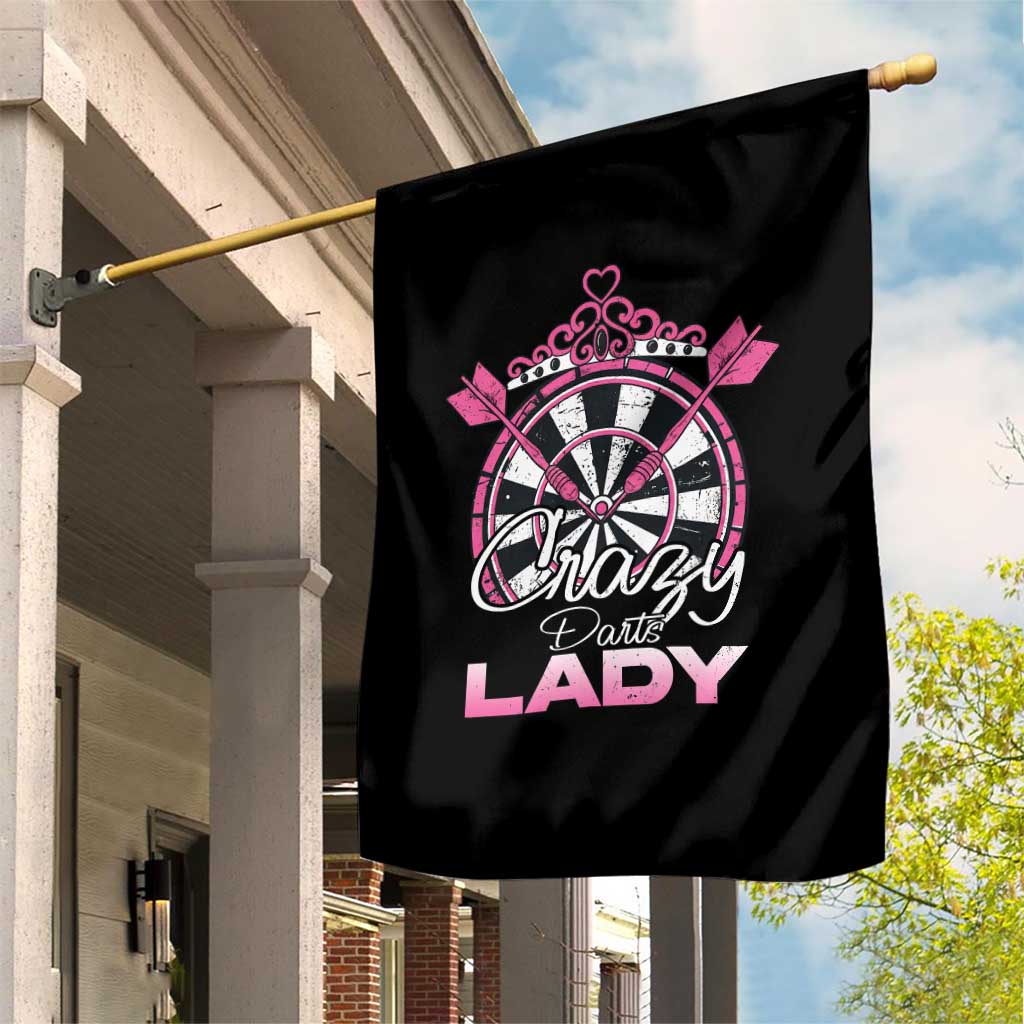 Crazy Darts Lady Garden Flag Funny Pub Game Gift For Women TS12 Print Your Wear