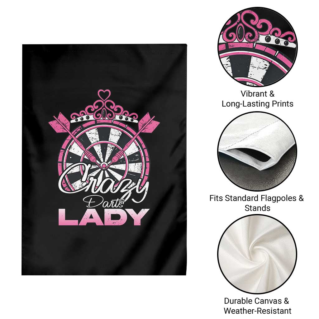 Crazy Darts Lady Garden Flag Funny Pub Game Gift For Women TS12 Print Your Wear