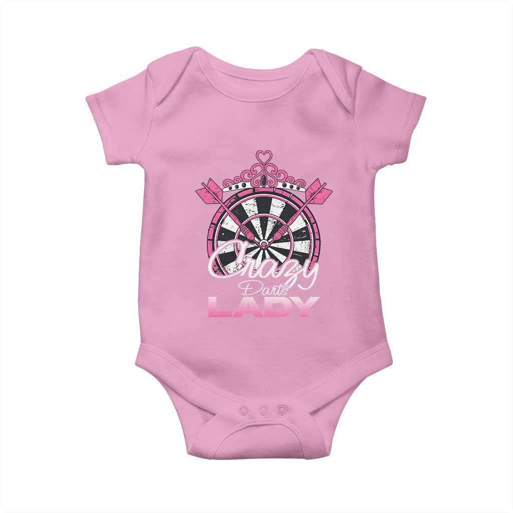 Crazy Darts Lady Baby Onesie Funny Pub Game Gift For Women TS12 Light Pink Print Your Wear
