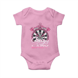 Crazy Darts Lady Baby Onesie Funny Pub Game Gift For Women TS12 Light Pink Print Your Wear