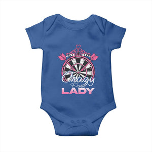 Crazy Darts Lady Baby Onesie Funny Pub Game Gift For Women TS12 Royal Blue Print Your Wear