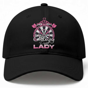 Crazy Darts Lady Baseball Cap Funny Pub Game Gift For Women TS12 Print Your Wear