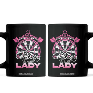 Crazy Darts Lady Coffee Mug Funny Pub Game Gift For Women TS12 Black Print Your Wear
