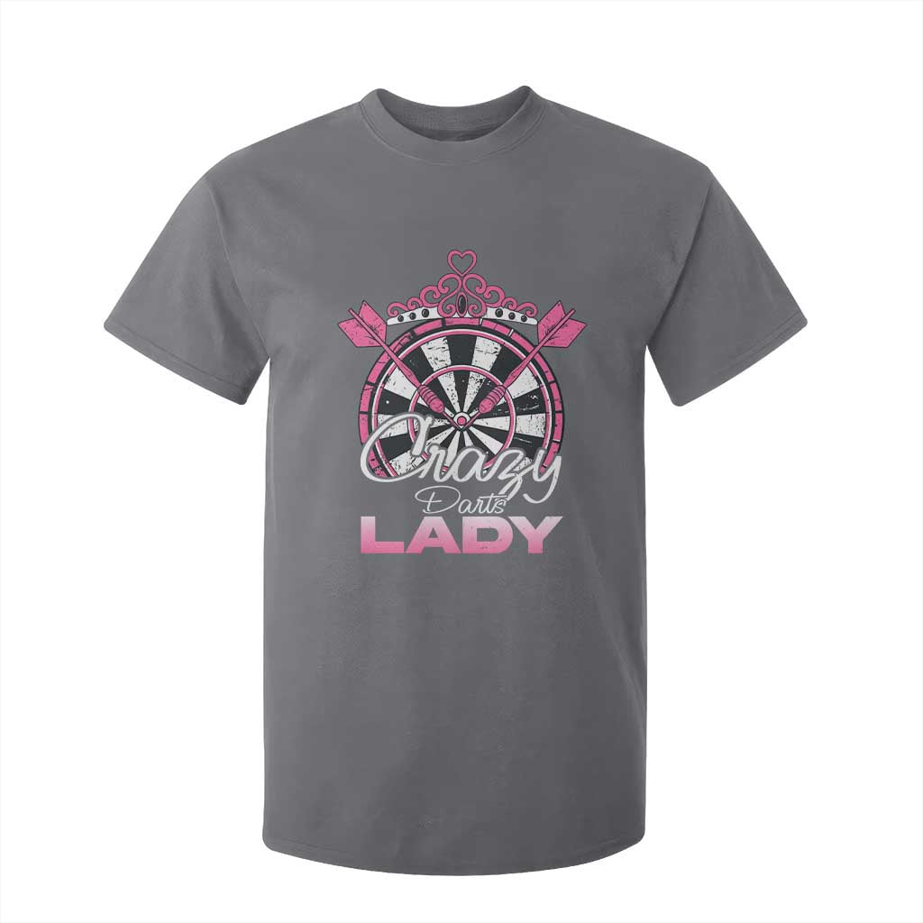 Crazy Darts Lady T Shirt For Kid Funny Pub Game Gift For Women TS12 Charcoal Print Your Wear