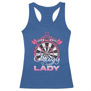 Crazy Darts Lady Racerback Tank Top Funny Pub Game Gift For Women TS12 Royal Blue Print Your Wear