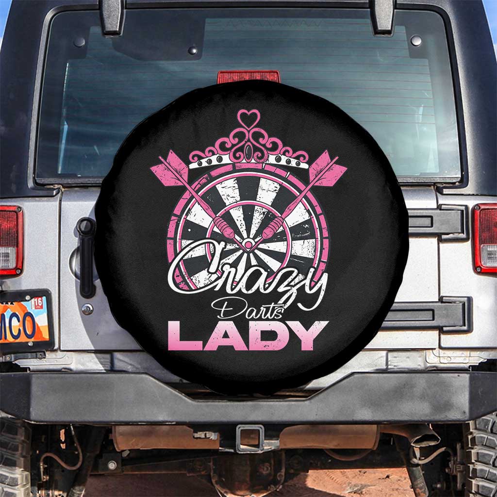 Crazy Darts Lady Spare Tire Cover Funny Pub Game Gift For Women TS12 No hole Black Print Your Wear
