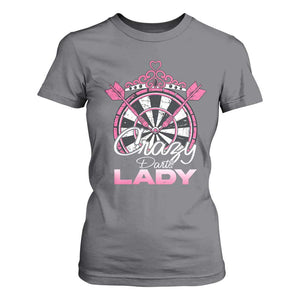 Crazy Darts Lady T Shirt For Women Funny Pub Game Gift For Women TS12 Charcoal Print Your Wear