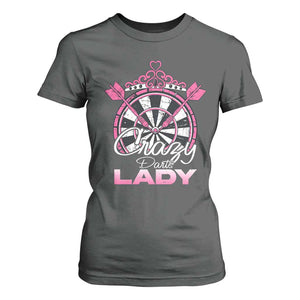 Crazy Darts Lady T Shirt For Women Funny Pub Game Gift For Women TS12 Dark Heather Print Your Wear