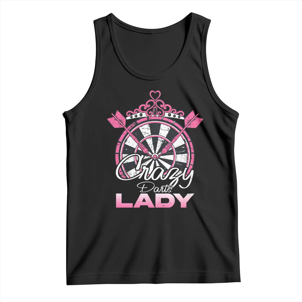 Crazy Darts Lady Tank Top Funny Pub Game Gift For Women TS12 Black Print Your Wear