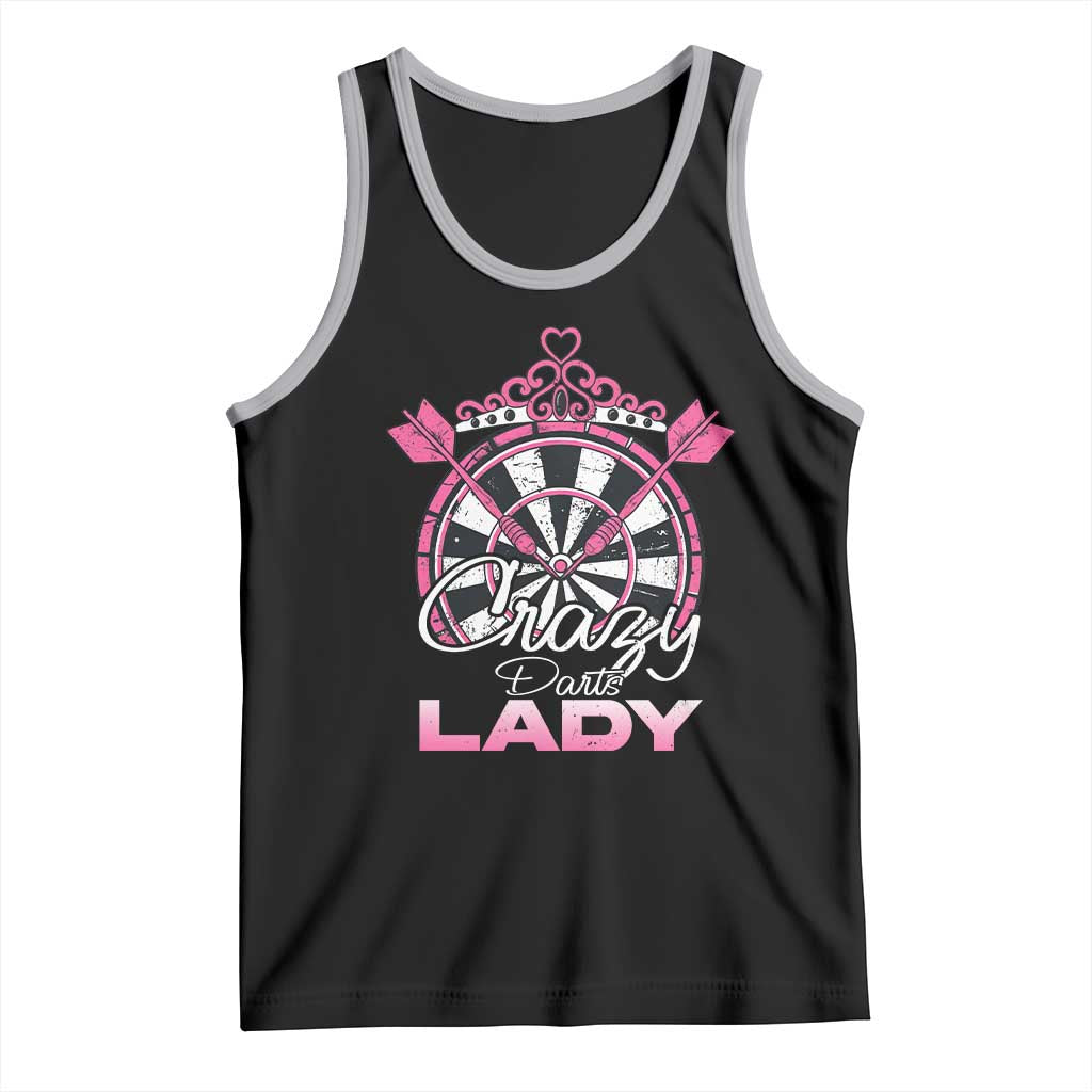Crazy Darts Lady Tank Top Funny Pub Game Gift For Women TS12 Black Athletic Heather Print Your Wear