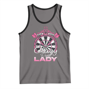 Crazy Darts Lady Tank Top Funny Pub Game Gift For Women TS12 Deep Heather Black Print Your Wear