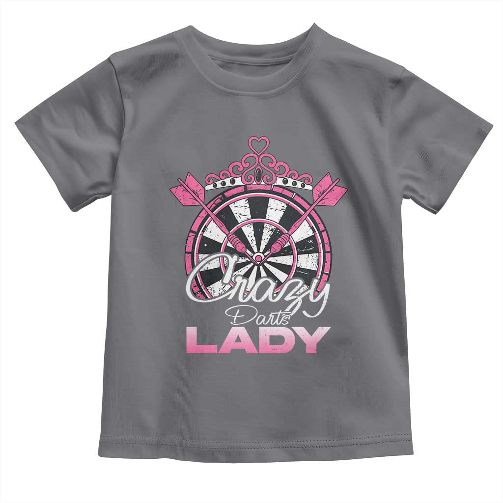 Crazy Darts Lady Toddler T Shirt Funny Pub Game Gift For Women TS12 Charcoal Print Your Wear