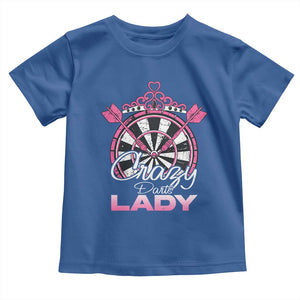 Crazy Darts Lady Toddler T Shirt Funny Pub Game Gift For Women TS12 Royal Blue Print Your Wear