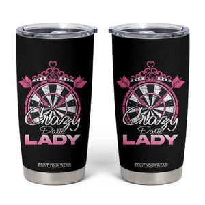 Crazy Darts Lady Tumbler Cup Funny Pub Game Gift For Women TS12 Black Print Your Wear